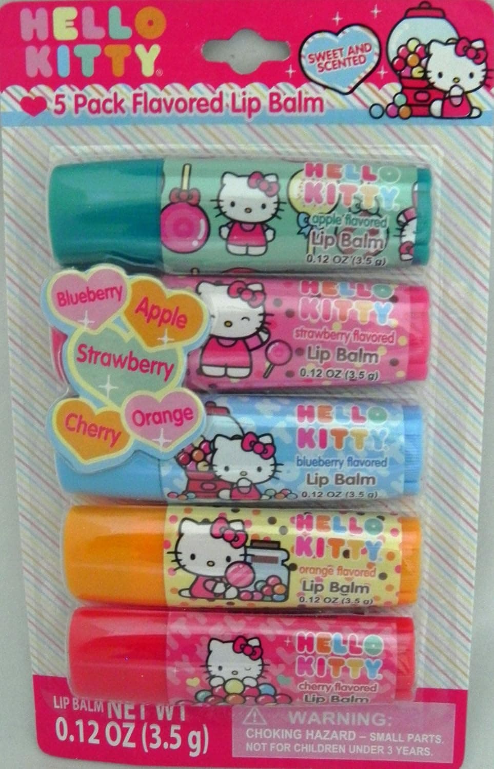 Hello Kitty Lip Balm Multi-flavored 5 Pack