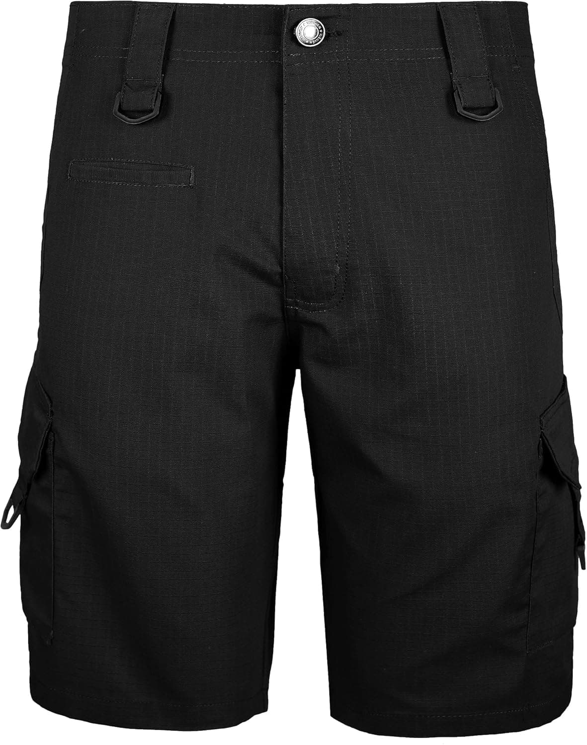 WenVen Men's Ripstop Cargo Short Relaxed Fit, Black, 32
