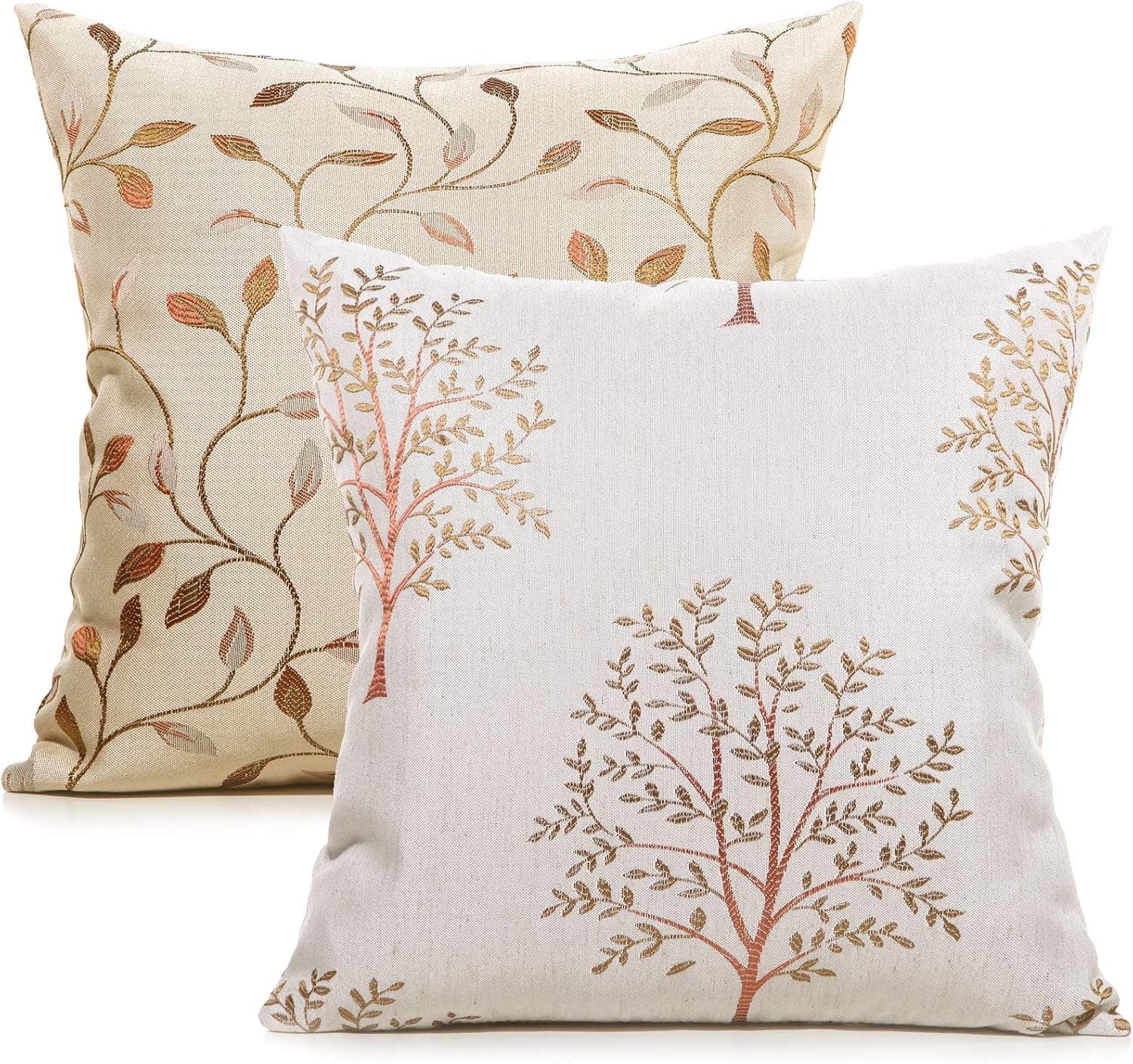 Milly&Roy Decorative Throw Pillow Covers for Sofa Couch and Bed 18 x 18 inch Set of 2 Tree&Willow Cushion Covers