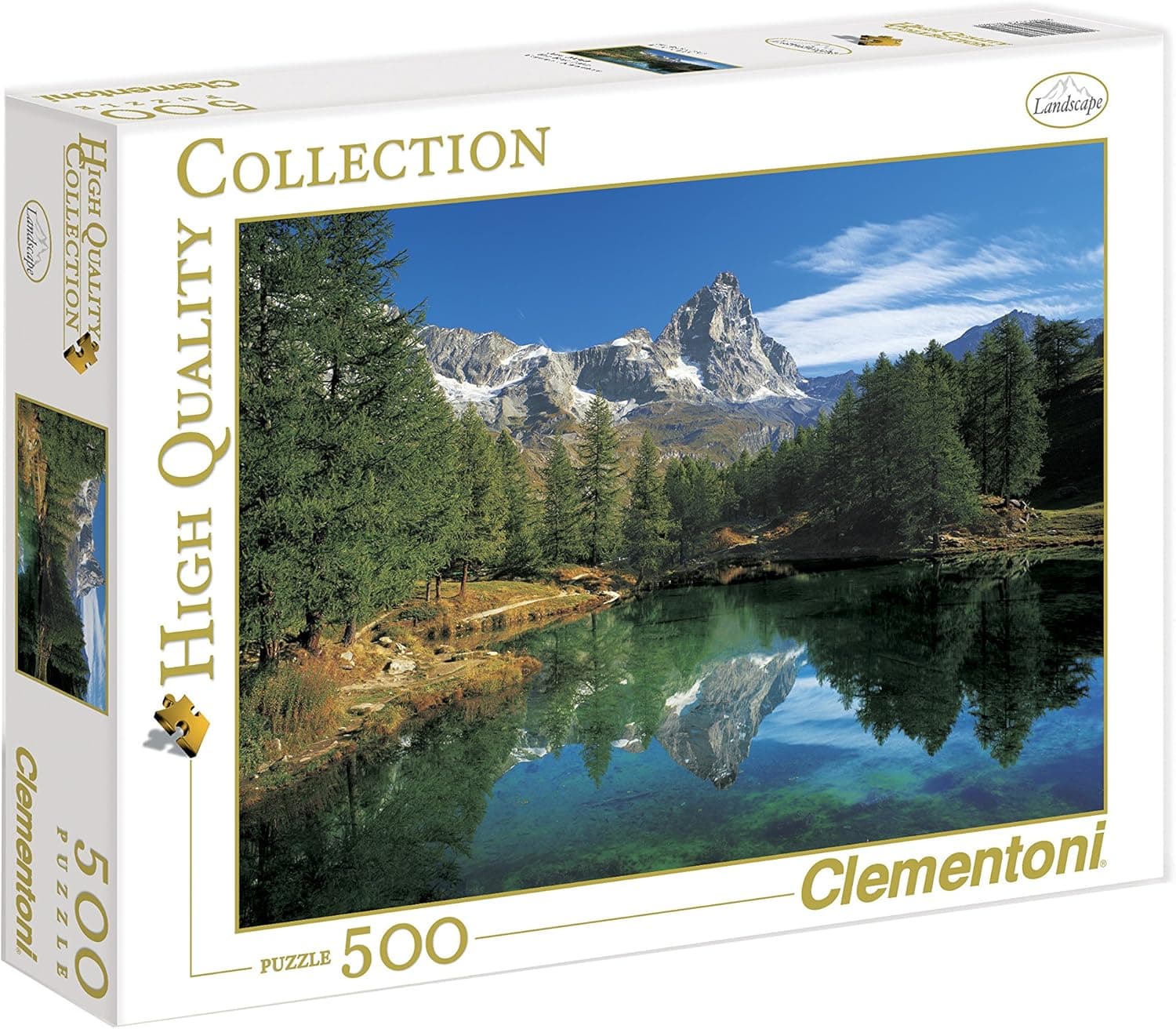 The Blue Lake Cervino Matterhorn 500 Piece Jigsaw Puzzle