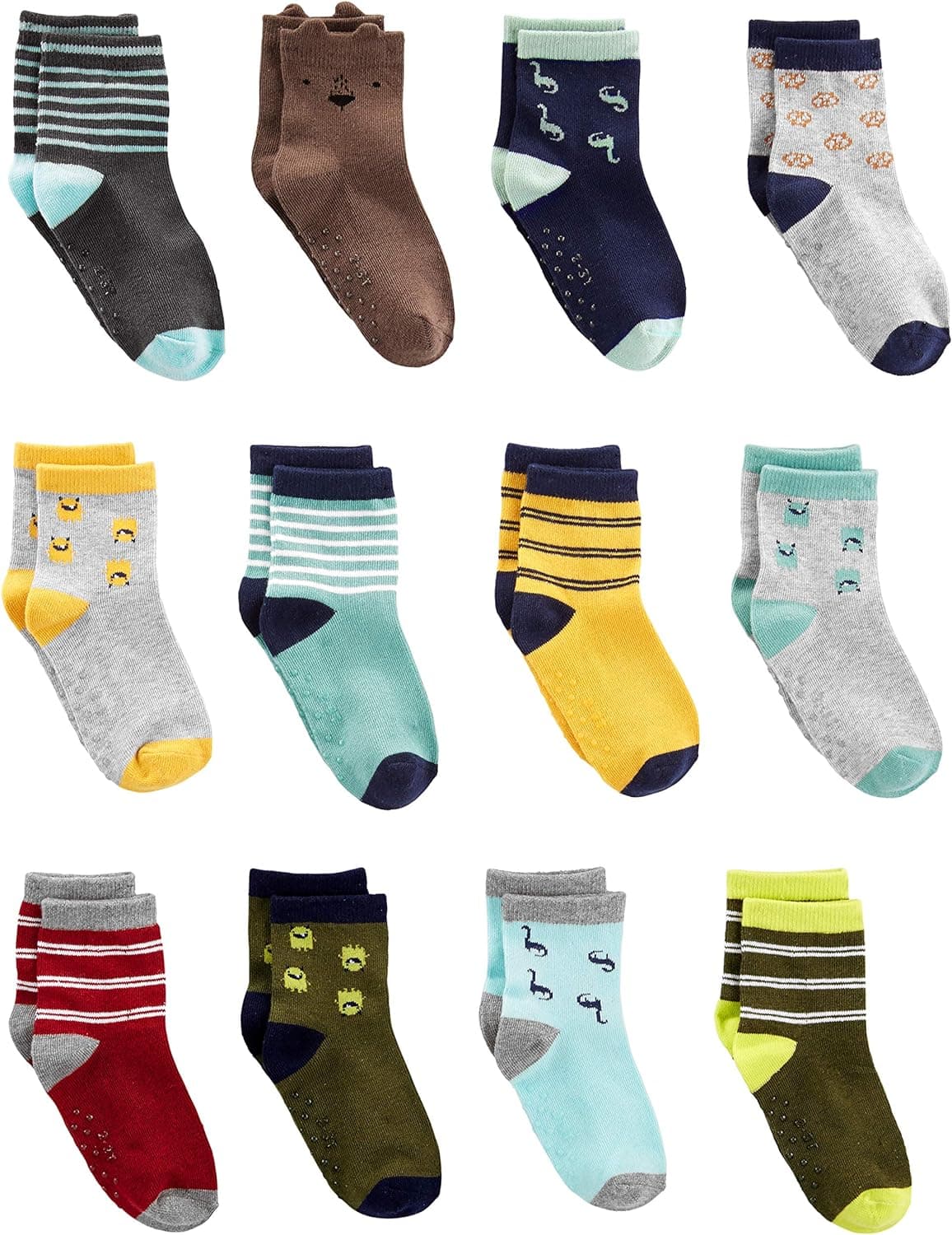 Simple Joys by Carter's Toddlers and Baby Boys' Crew Socks, 12 Pairs