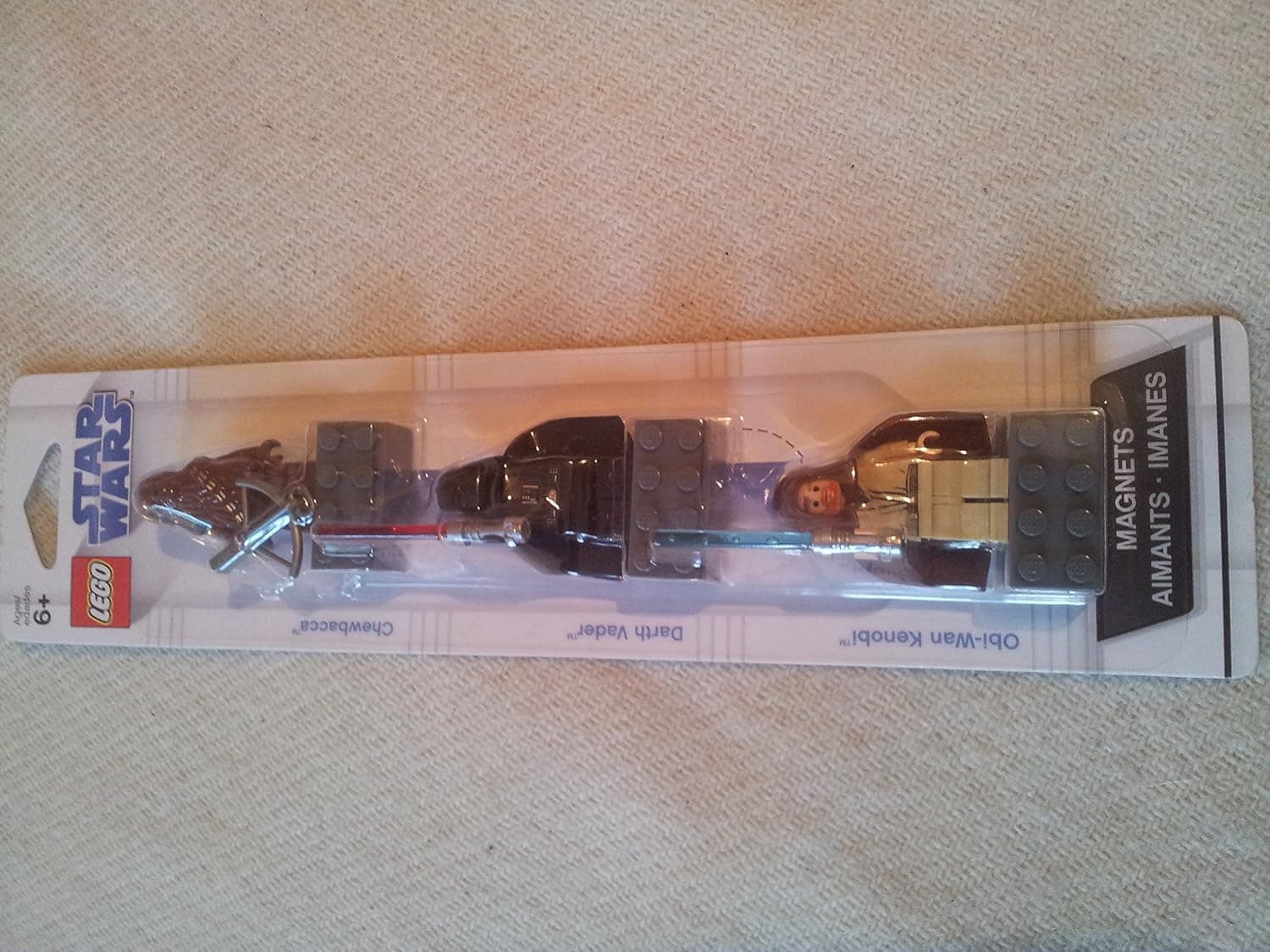 LEGO Star Wars Minifigure Magnet Set 852554 Chewbacca, Darth Vader and Obi-Wan Kenobi