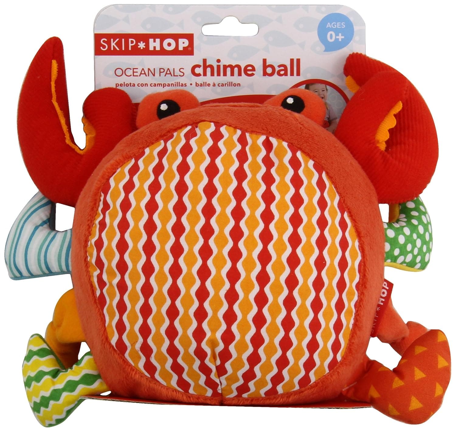 Skip Hop Ocean Pals Chime Ball, Crab (Discontinued by Manufacturer)