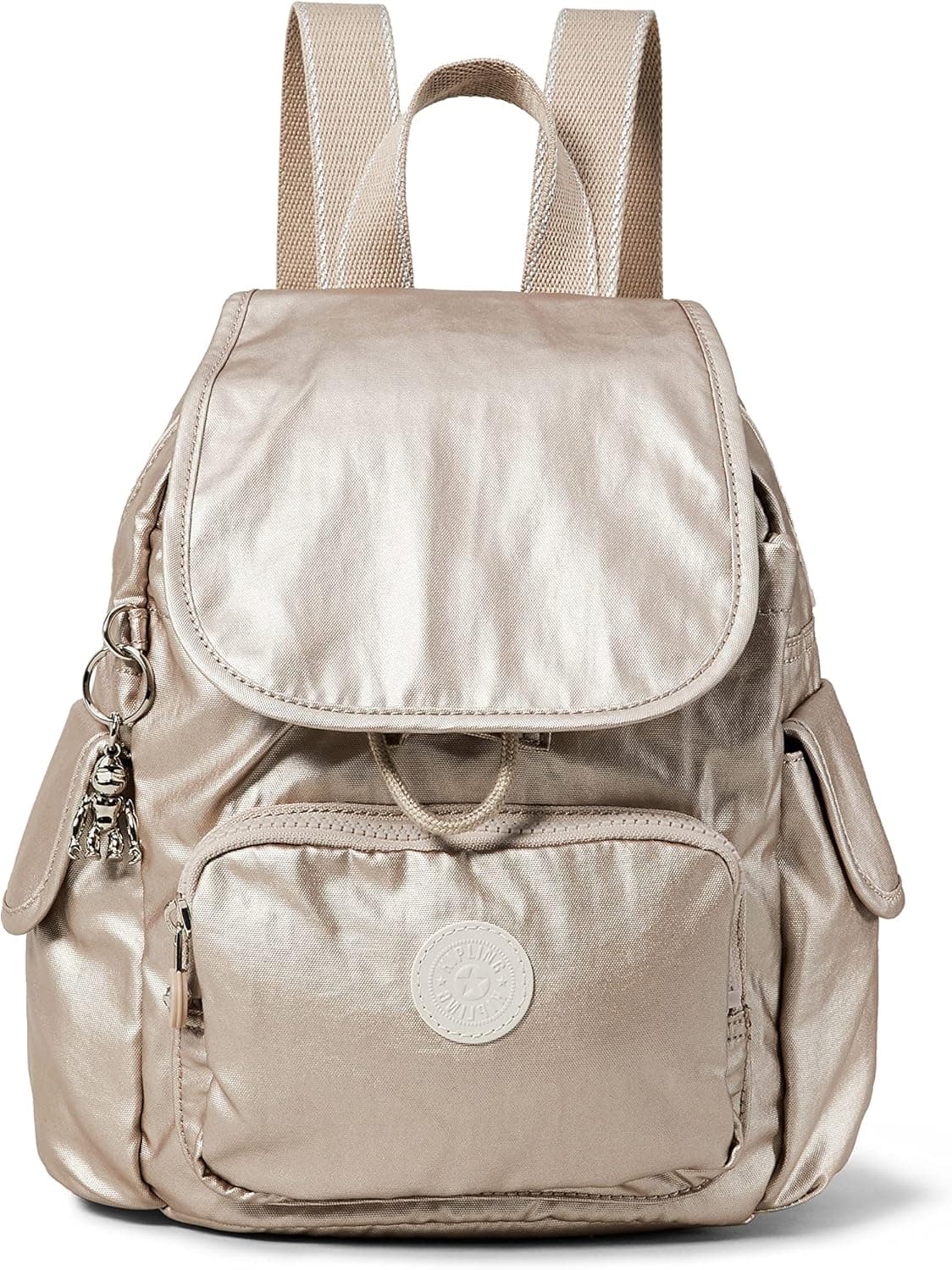 Kipling Women's Backpack City Pack Mini, Silver (Metallic Glow), 27x29x14 Centimeters (B x H x T)