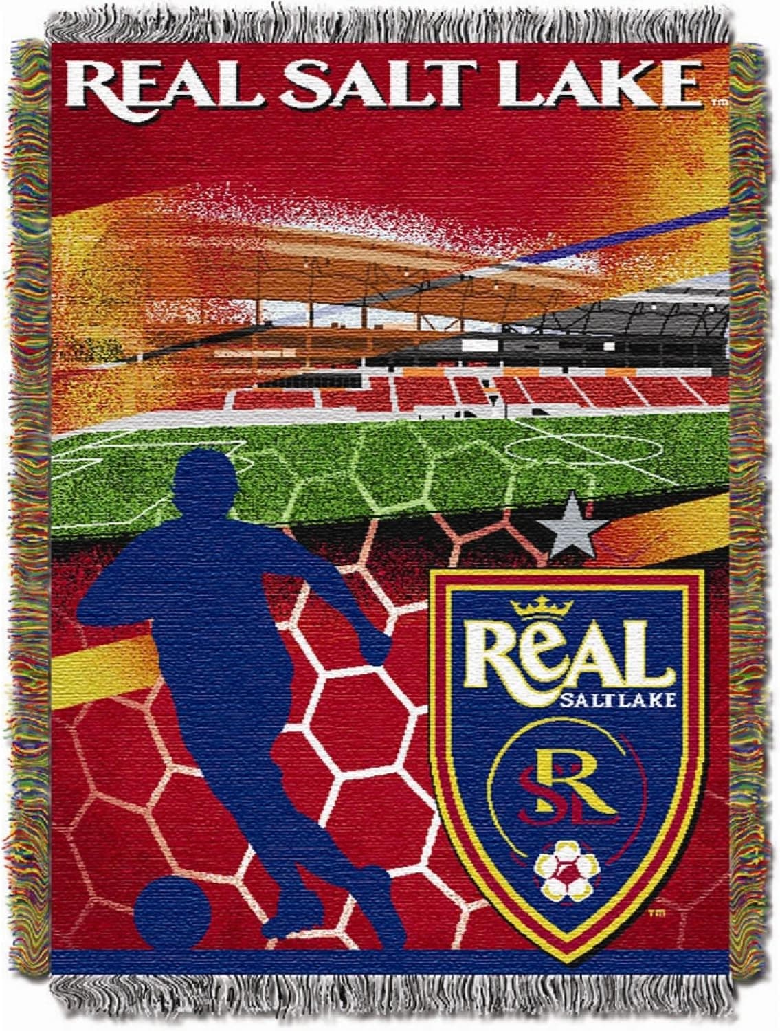 MLS Real Salt Lake "Handmade" Woven Tapestry Throw Blanket, 48" x 60"