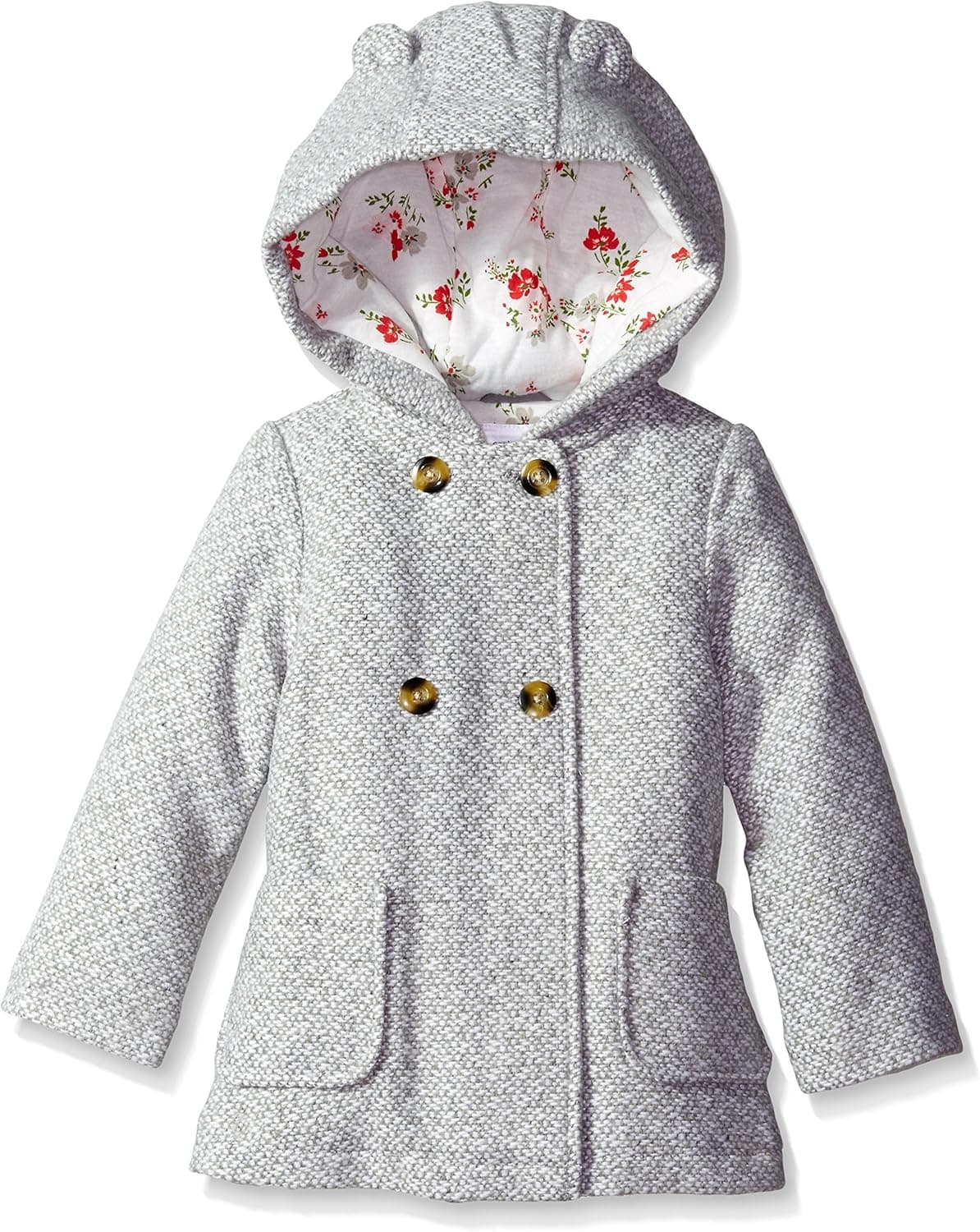 Carter's Girls' Toddler Faux Wool Coat with Bear Ears