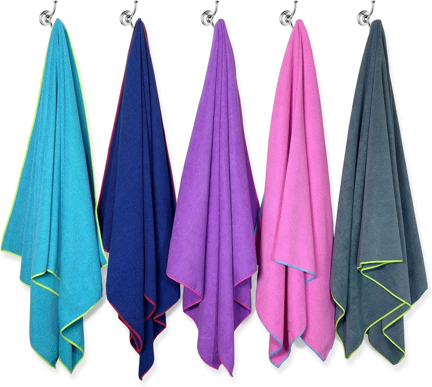 Flow Microfiber Quick Dry Swim Towel - Pool Towels for Competitive Swimming and Other Water Sports with Medium, Large, and Hooded Options Available (Navy Hood)