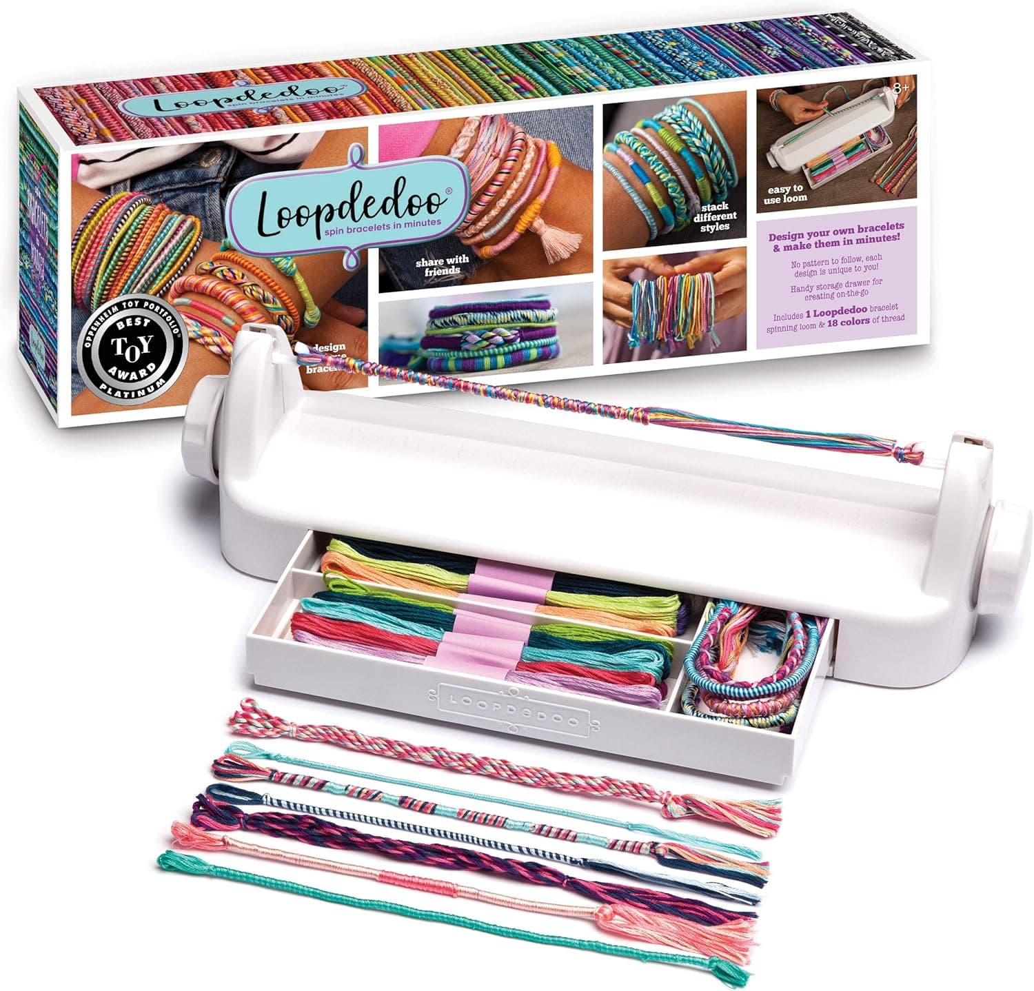 Loopdedoo – DIY Friendship Bracelet Maker Kit – Make Bracelets in Minutes – Award-Winning Craft Kit - Ages 8+