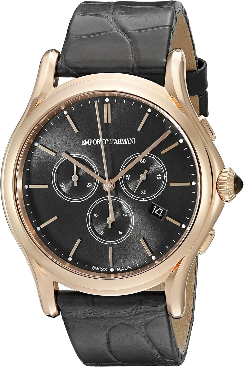 Emporio Armani Swiss Made Men's ARS4003 Analog Display Swiss Quartz Grey Watch