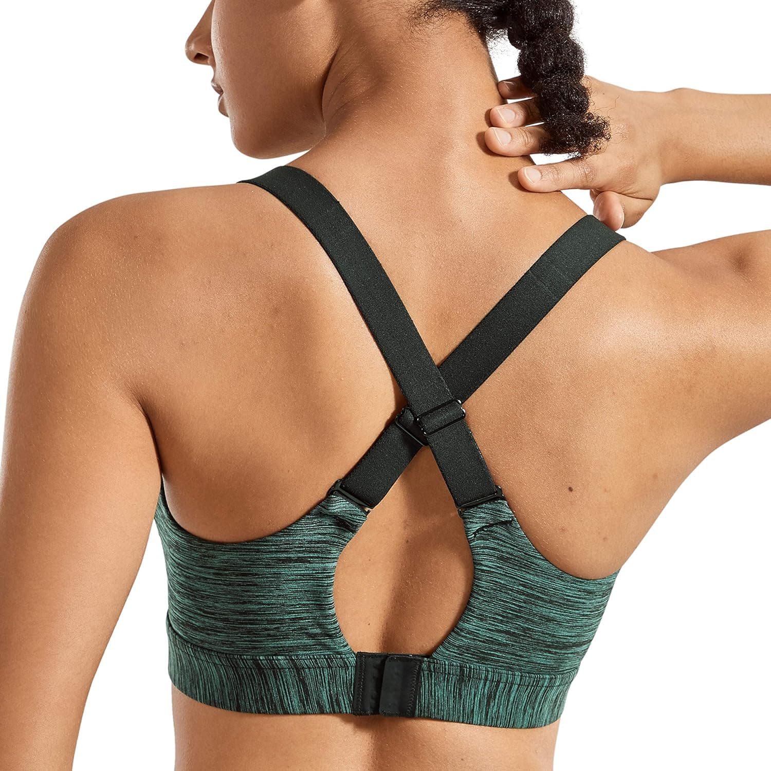 SYROKAN Women's High Impact Padded Sports Bra Full Coverage Underwire Gym Racerback Workout Bras