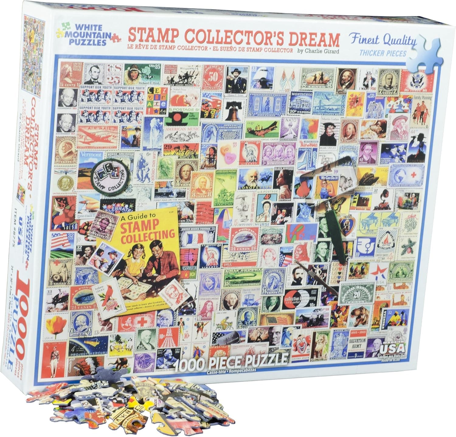 White Mountain Puzzles Stamps Collector's Dream - 1000 Piece Jigsaw Puzzle