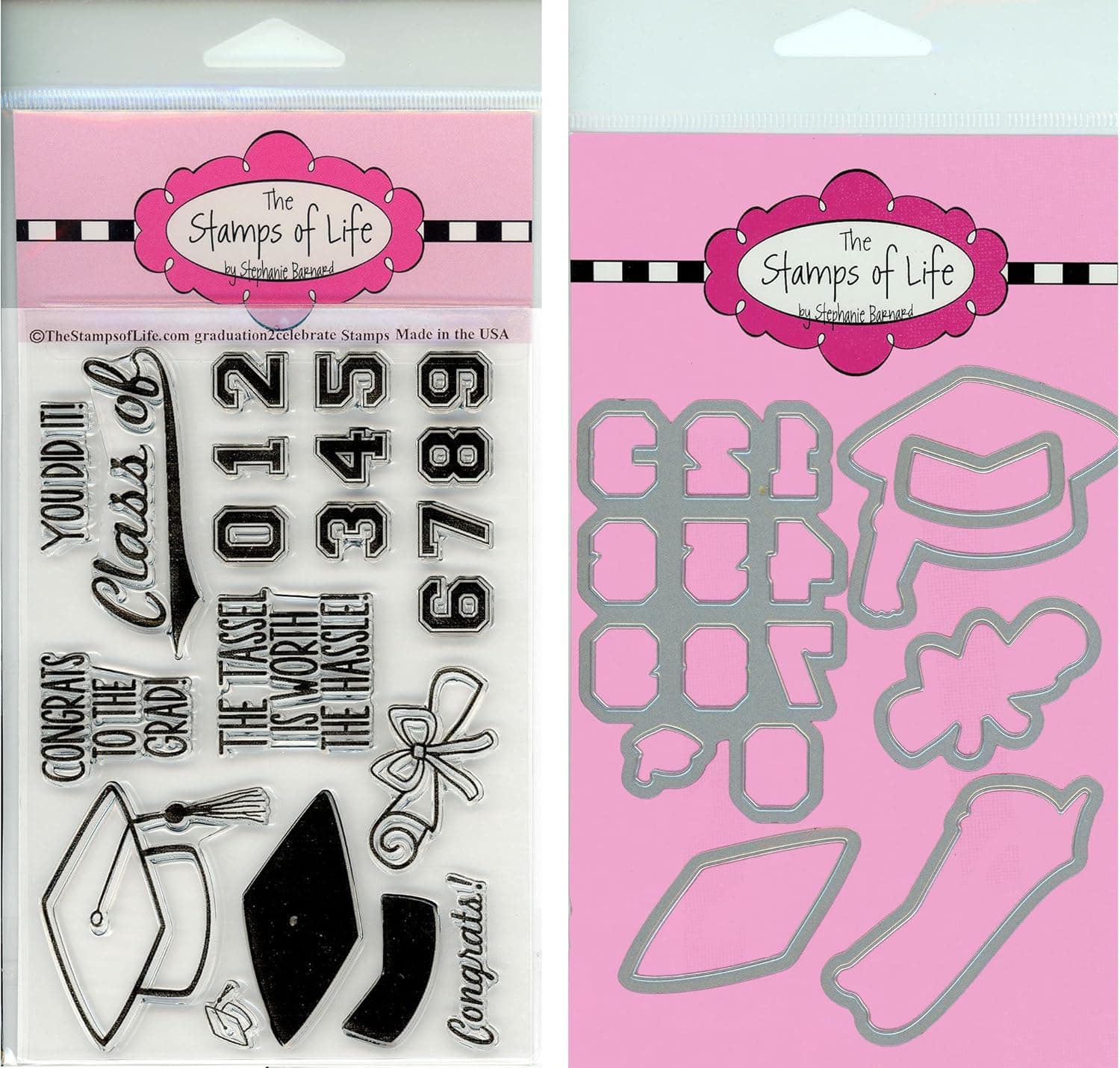 The Stamps of Life Graduation Stamps and Dies Combo Pack for Card Making Scrapbooking by Stephanie Barnard - Graduation2Celebrate and Graduation Dies