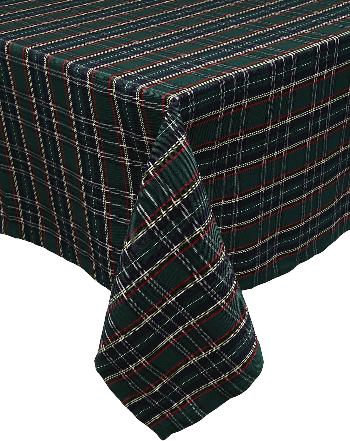Ruth&Boaz Traditional Scottish Tartan Plaid SquareTablecloth for Famly Dinners & Christmas Parties (Green, 52"X52")