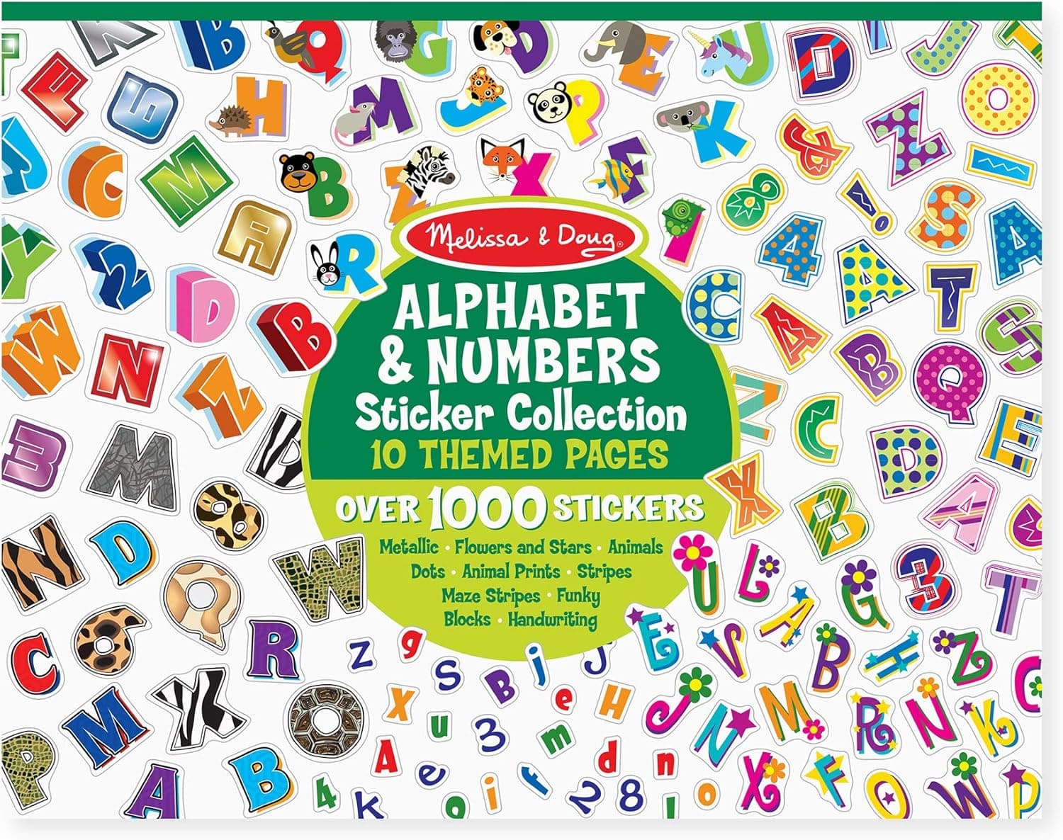 Melissa & Doug Sticker Collection - Alphabet and Numbers, 1000 Letter and Number Stickers