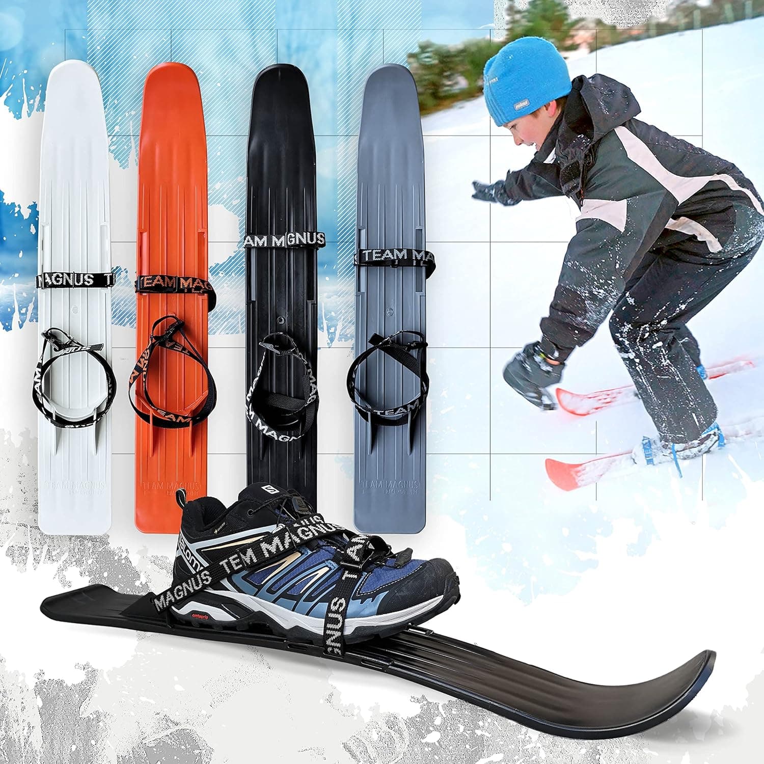 TEAM MAGNUS skis for Skills & Fun - as Used by USA Nordic in Training Camps - All Boot Sizes
