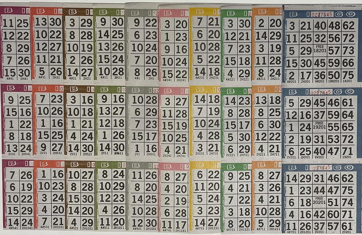 Bingo Paper Game Cards - 3 Cards - 10 Sheets - 250 Books of 10 Sheets …