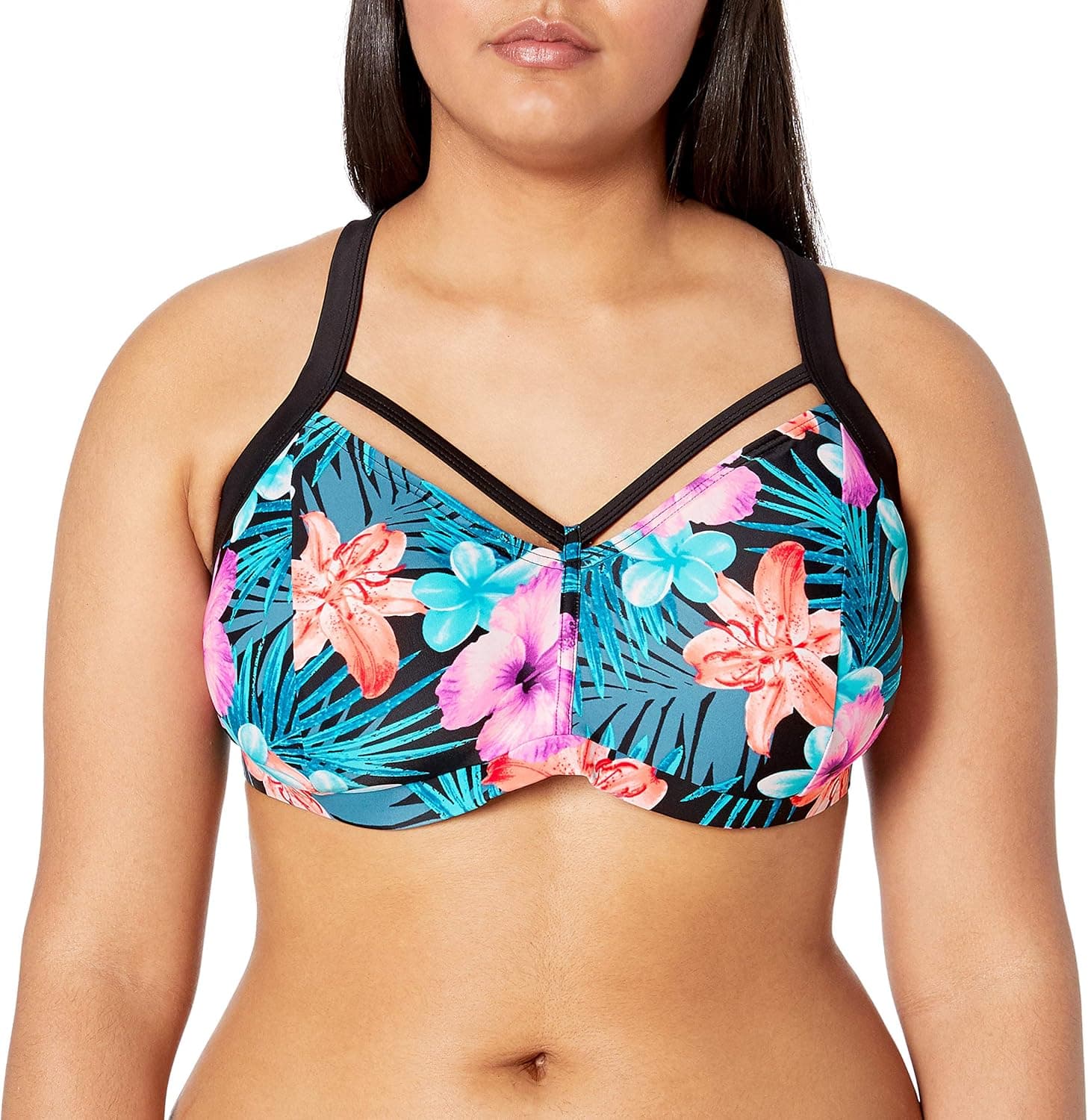 Amazon Brand - Coastal Blue Women's Plus Size Bikini Top