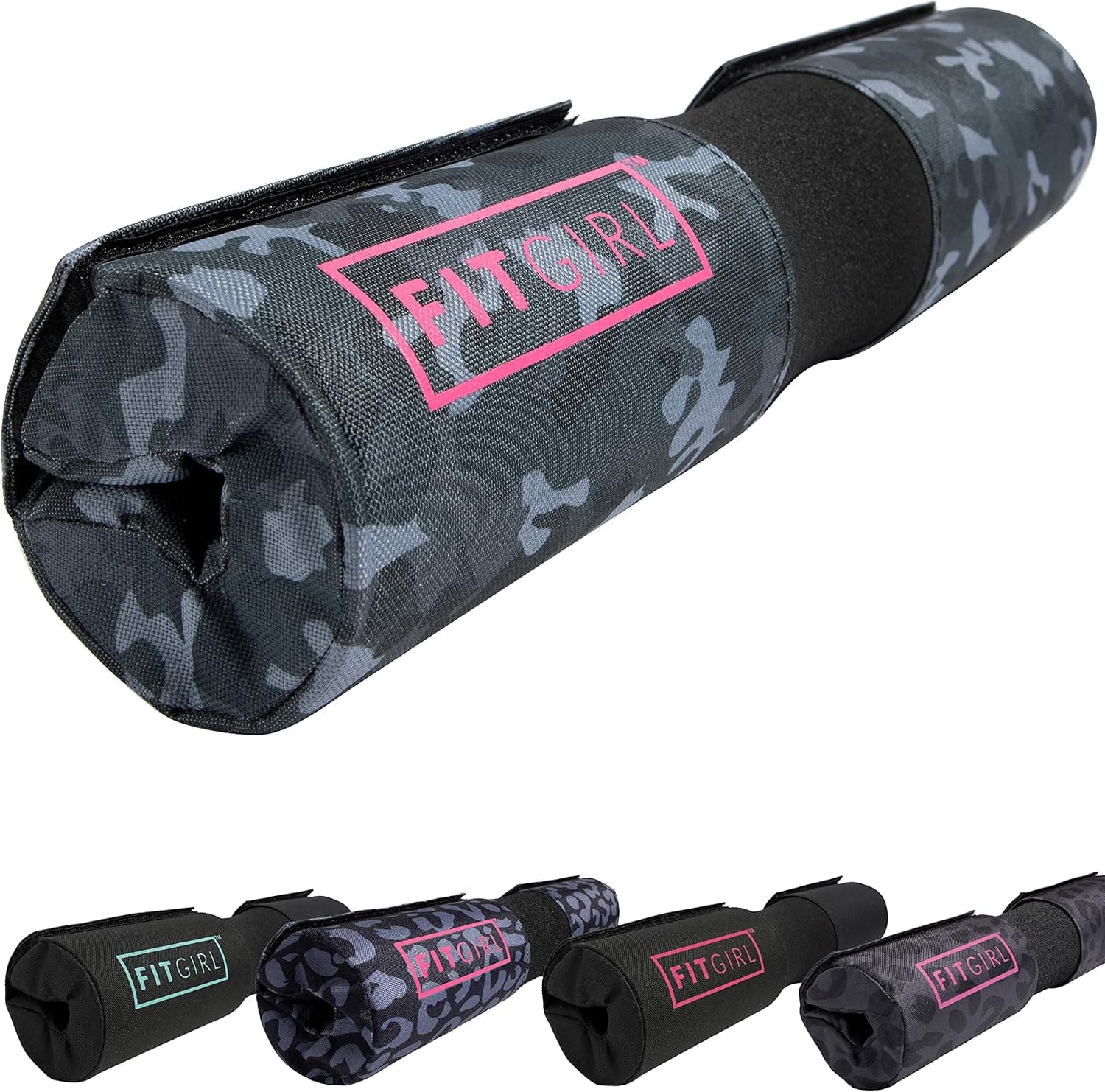 FITGIRL - Squat Pad and Hip Thrust Pad for Leg Day, Barbell Pad Stays in Place Secure, Thick Cushion for Comfortable Squats Lunges Glute Bridges, Olympic Bar and Smith Machine
