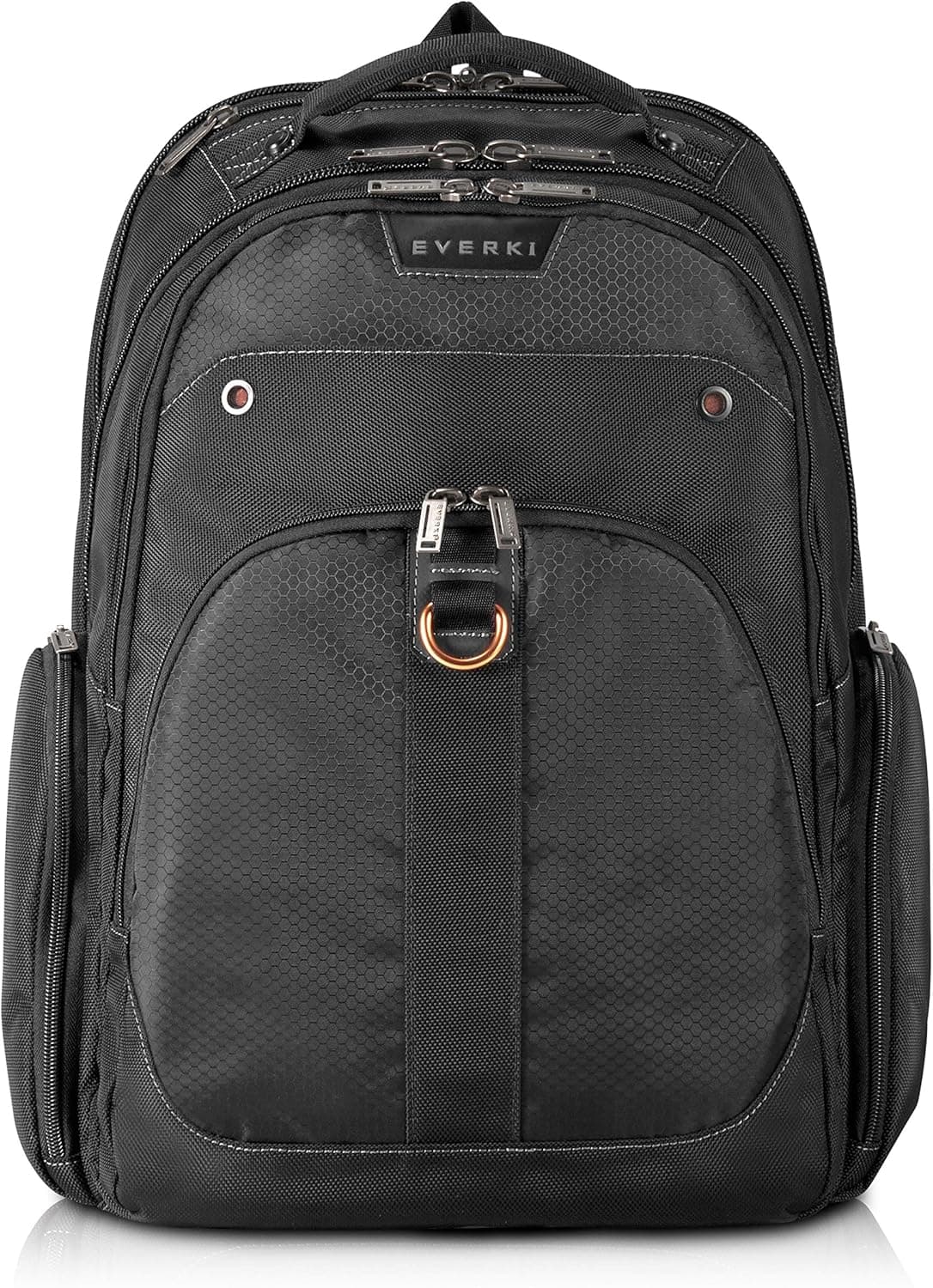 EVERKI Atlas Travel Friendly Laptop Backpack, 11-Inch to 15.6-Inch Adaptable Compartment (EKP121S15), Black