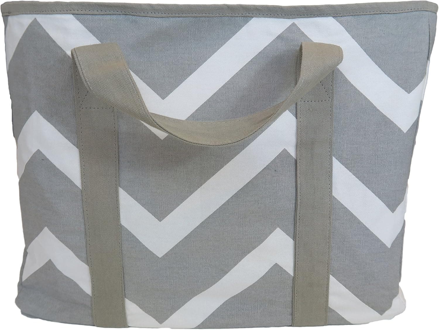Carolina Sweethearts Grey Chevron Collapsible Insulated Tote Bag