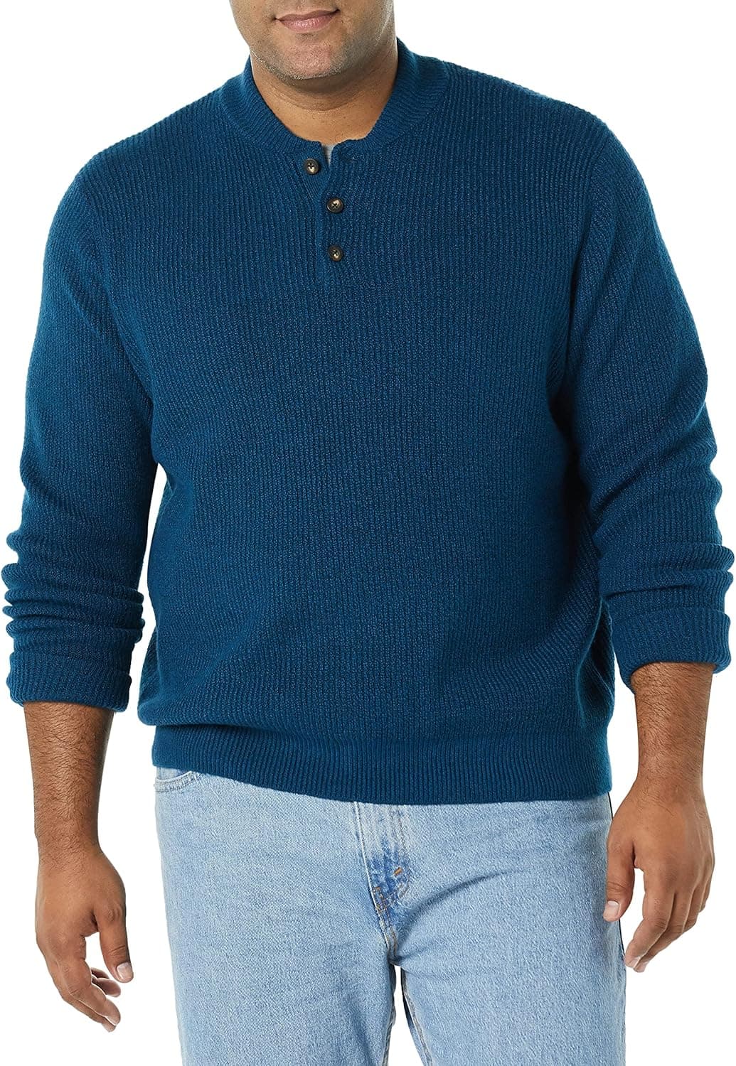 Amazon Essentials Men's Long-Sleeve Soft Touch Henley Sweater