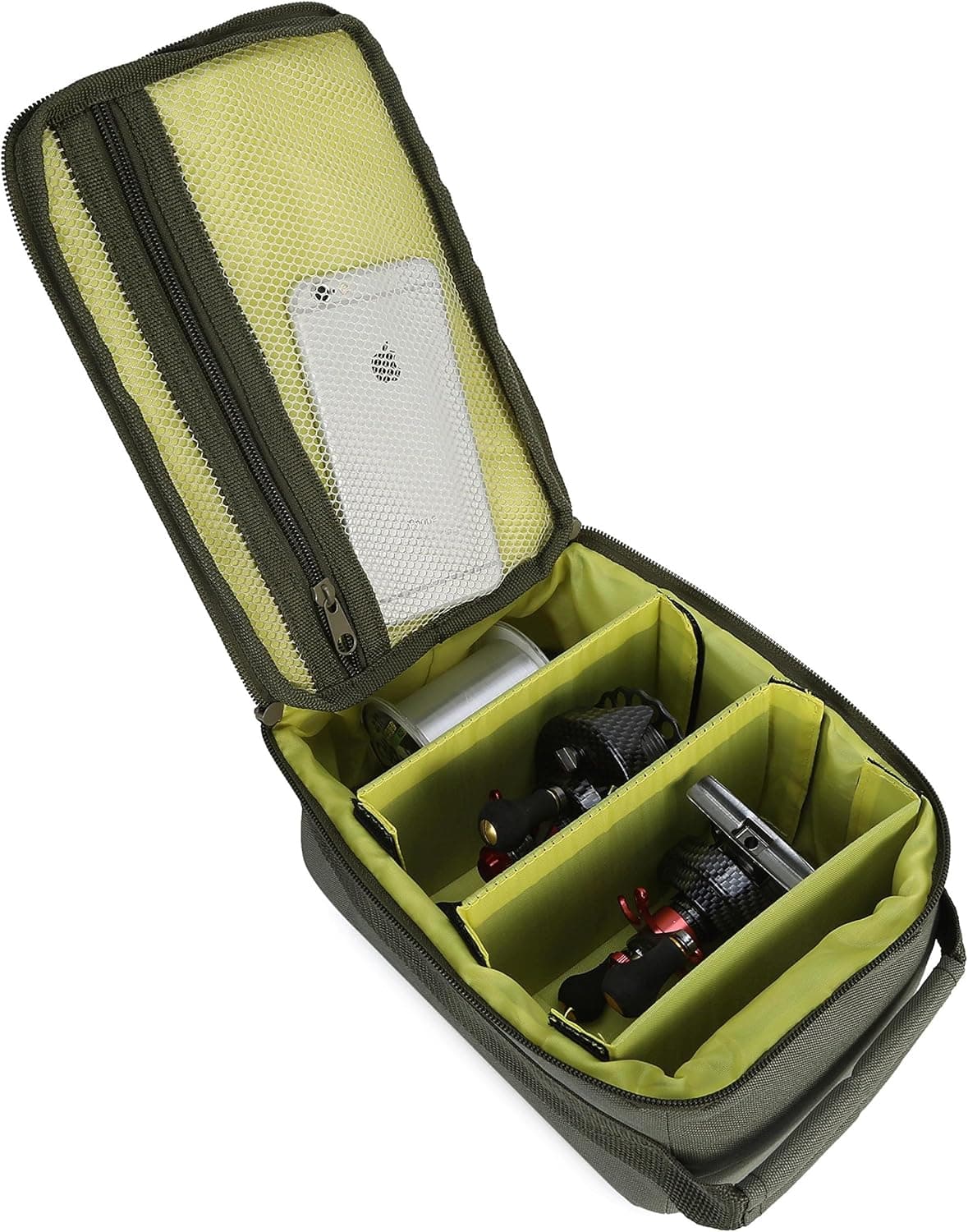 HUNTVP Fishing Reel Bag Portable Outdoor Fishing Reel & Gear Bag Carry Storage Water-Resistant Fishing Tackle Bags