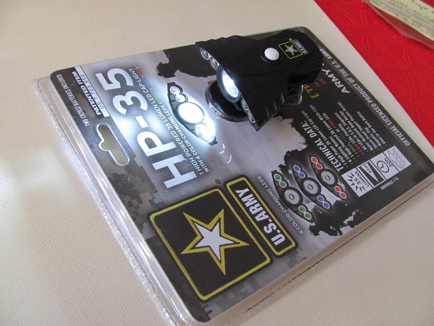 Nebo 5588 U.S. Army Strong HP-35 35 Lumens LED Cap Light Flashlight 6 Modes