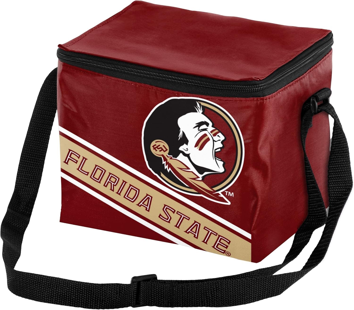 FOCO NCAA Big Logo Stripe 6-Pack Cooler
