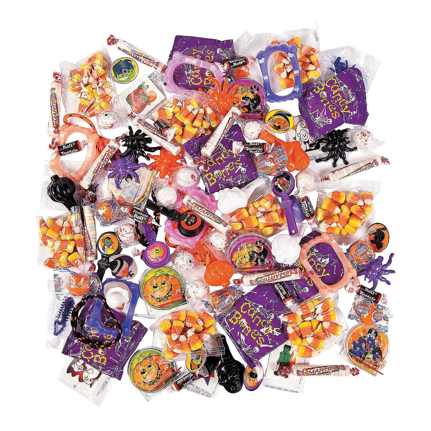 Halloween Pinata Toy and Candy Assortment (100 pieces) Bulk Halloween Party Supplies