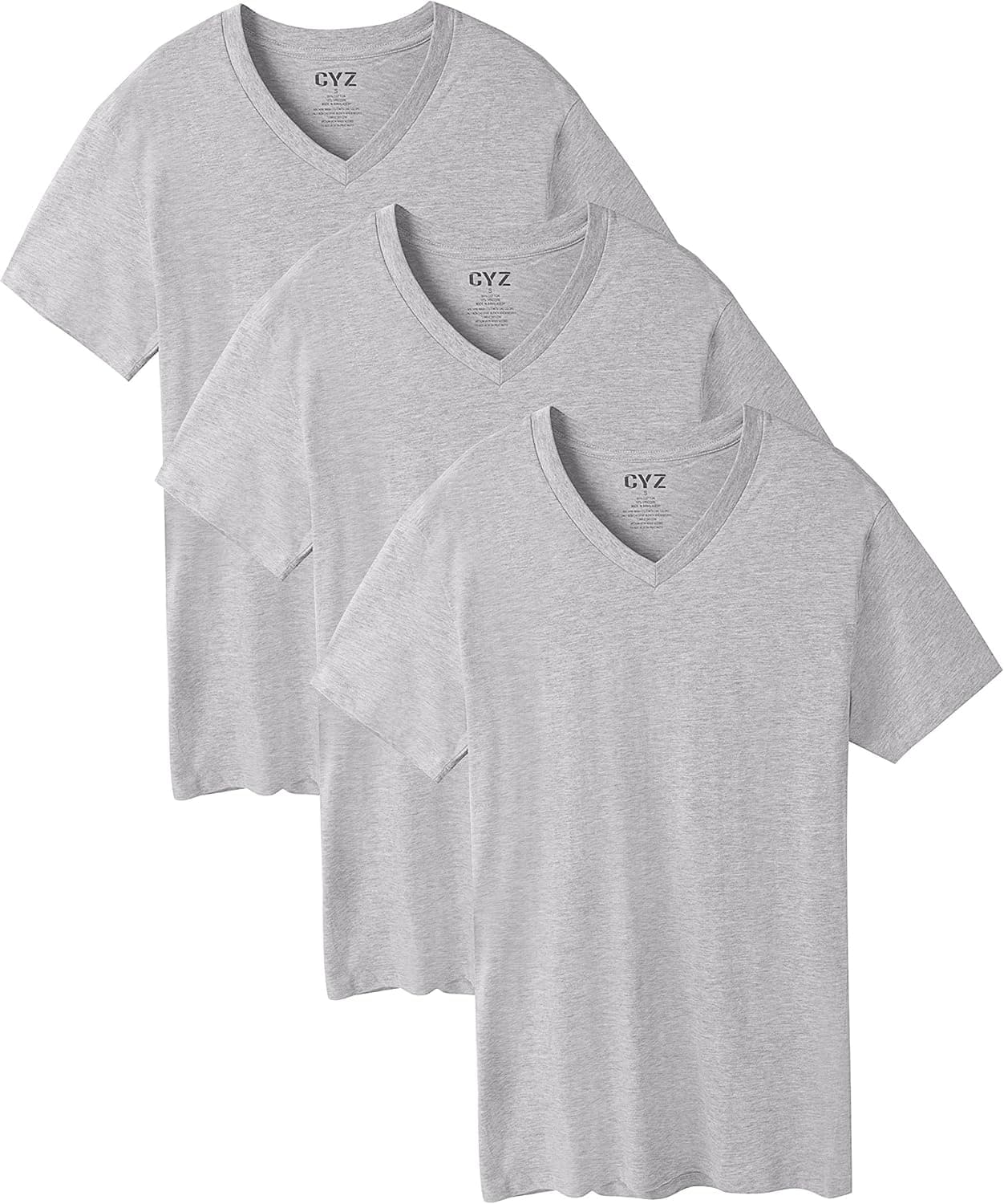 CYZ Men's T-Shirt Undershirt Pack of 3 100% Cotton
