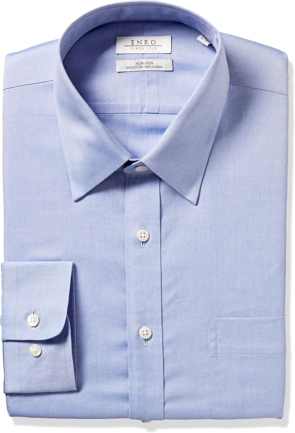 Enro Men's Classic Fit Big-Tall Solid Point Collar Dress Shirt