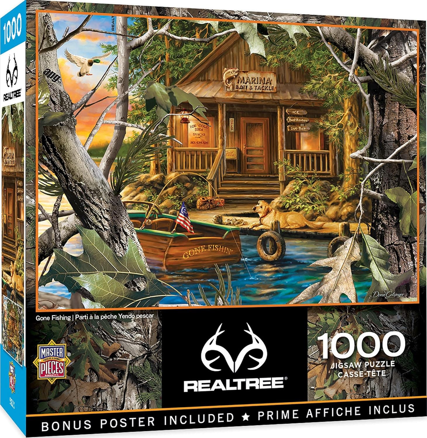 MasterPieces 1000 Piece Jigsaw Puzzle For Adults, Family, Or Kids - Gone Fishing - 19.25"x26.75"