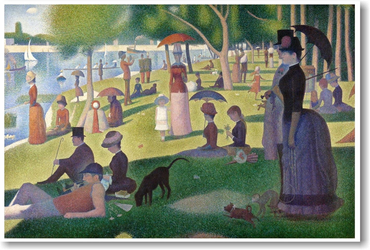 A Sunday Afternoon on the Island of La Grande Jatte - 1886 - Georges-Pierre Seurat - NEW Fine Arts Poster