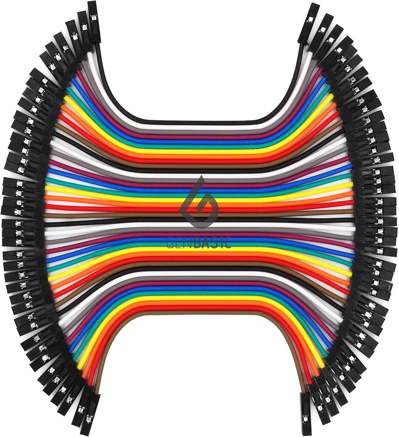 GenBasic 40 Piece Female to Female Jumper Wires (4 Inch)