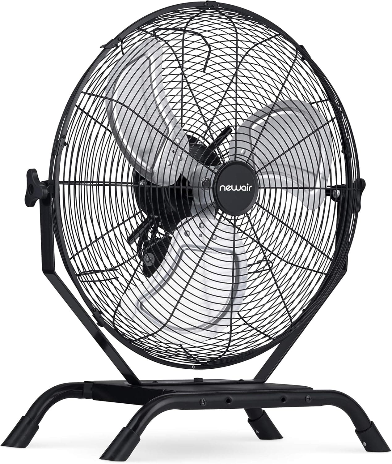 NewAir 20” Outdoor Rated 2-in-1 High Velocity Floor or Wall Mounted Fan with 3 Fan Speeds and Adjustable Tilt Head, NIF20CBK00