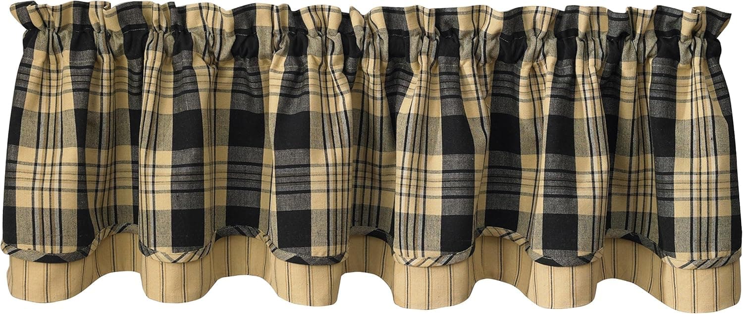 Park Designs Millbury Lined Layered Valance, 72 x 16