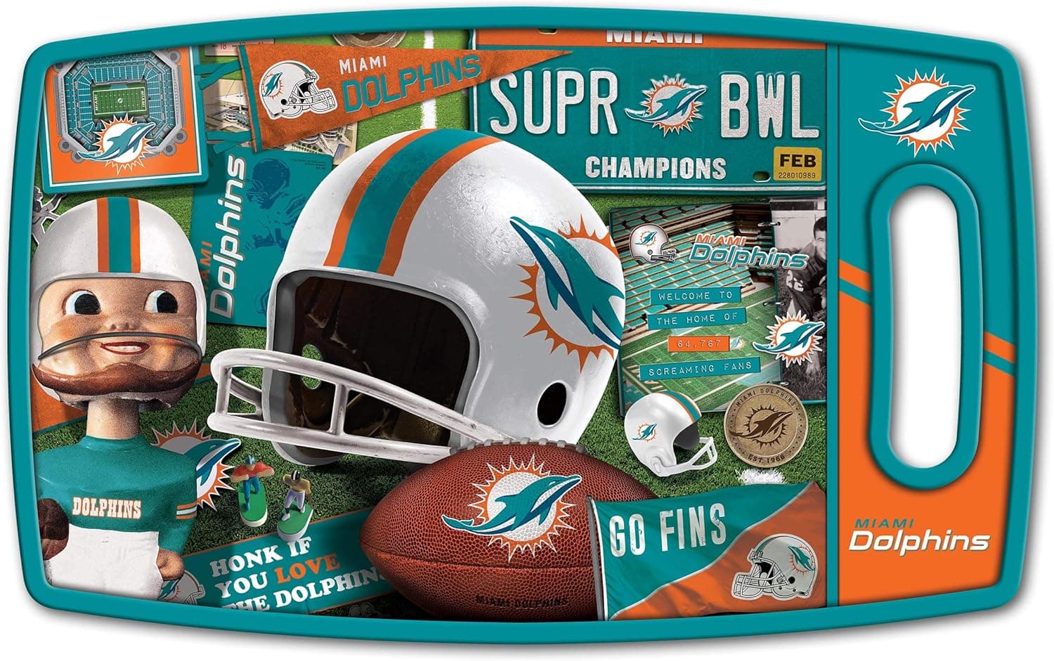 YouTheFan NFL Retro Series Cutting Board