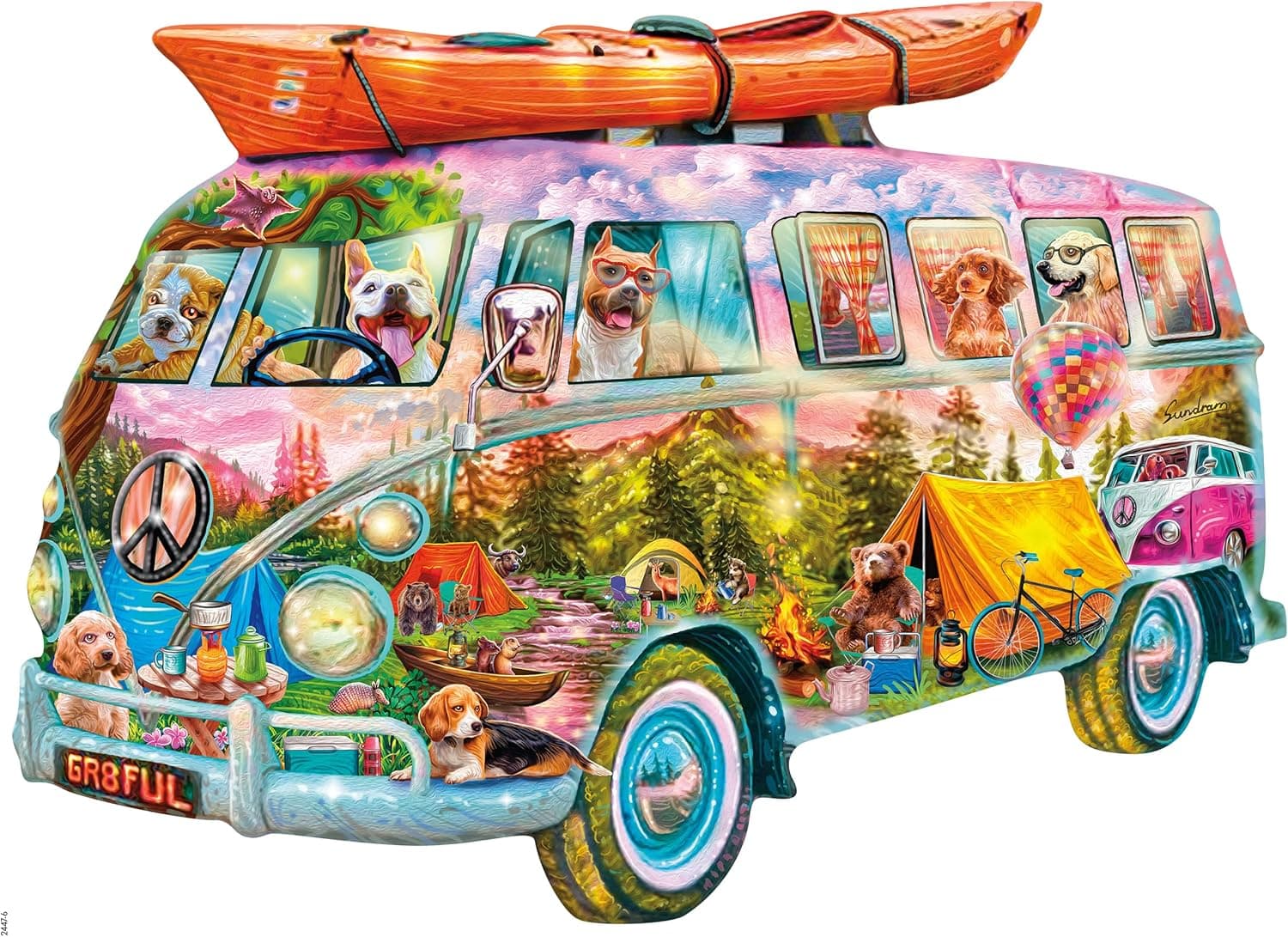 Ceaco - Puzzle Shapes - Van - 500 Piece Jigsaw Puzzle