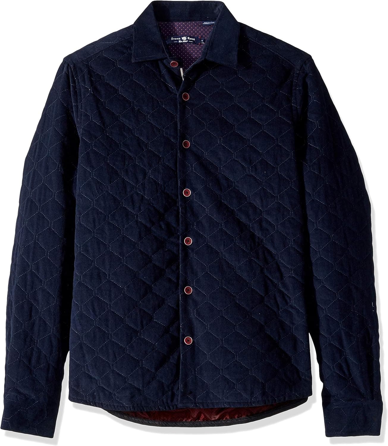 Stone Rose Men's Long Sleeve Quilted Shirt-Jacket