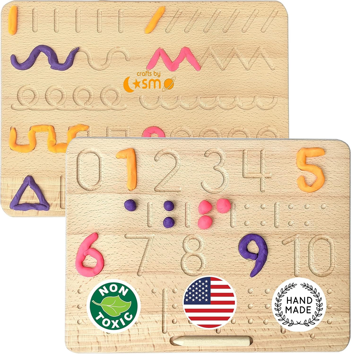 Crafts by Cosmo Montessori Numbers and PRE Writing Skills Shapes Bundles Crafts by Cosmo (Numbers)