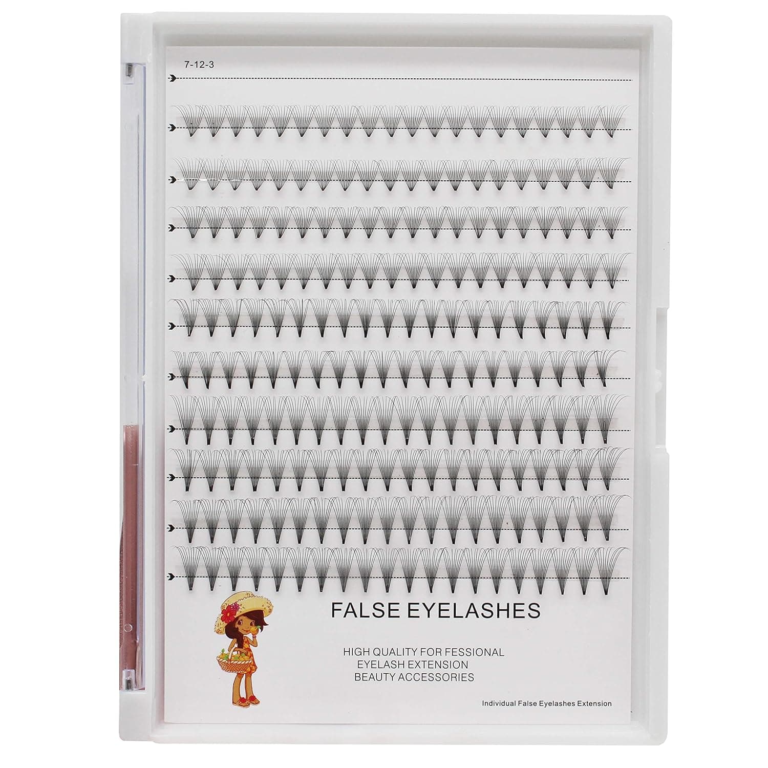 Dedila Large Tray mixed 10-12-13-14-15mm Natural Individual False Eyelashes Soft and Light Volume Premade Fans Eye Lashes Extensions Makeup Cluster Lashes Tools (10-12-13-14-15mm)