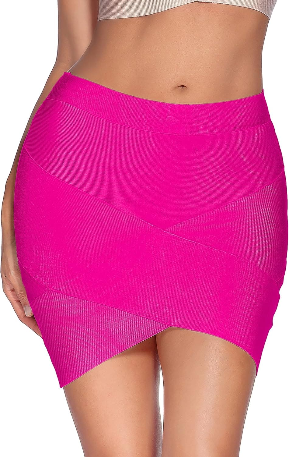 meilun Women's Rayon Bandage Bodycon Mini Skirt