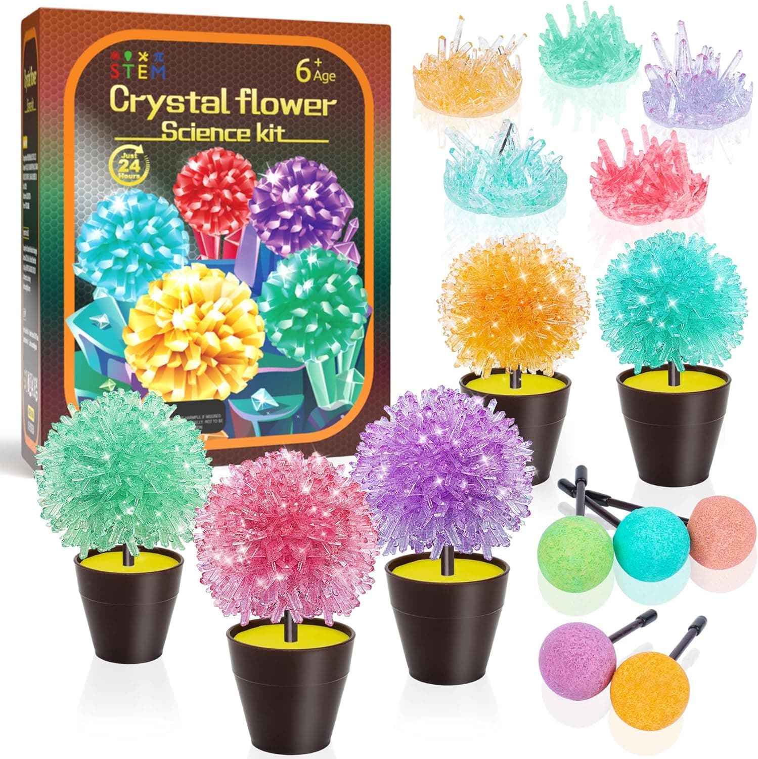 Crystal Growing Kit, Crystals Science Kits for Kids, STEM Projects for Kids Ages 8-12, DIY Educational Science Experiments Arts Craft Toys Gifts for Girls and Boys Aged 6 7 8 9 10 11 12