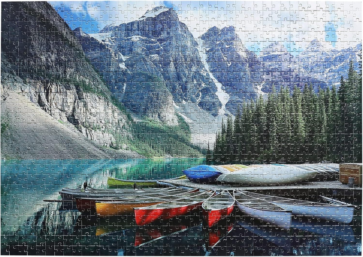 Cemocle Jigsaw Puzzles 1000 Pieces for Adults - Moraine Lake Banff National Park, Beautiful Scenery Floor Puzzle