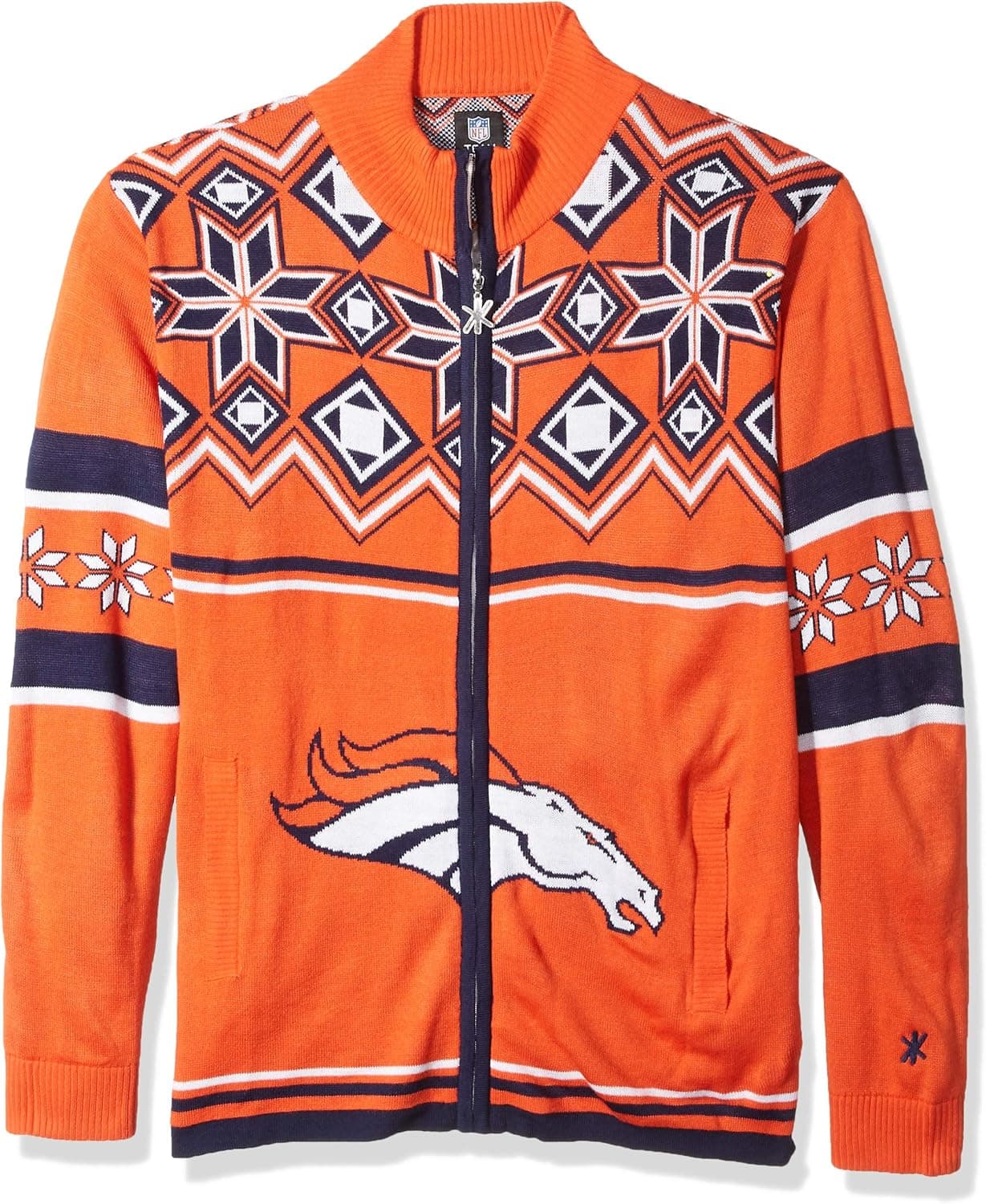 FOCO NFL Split Logo Ugly Sweater Jacket