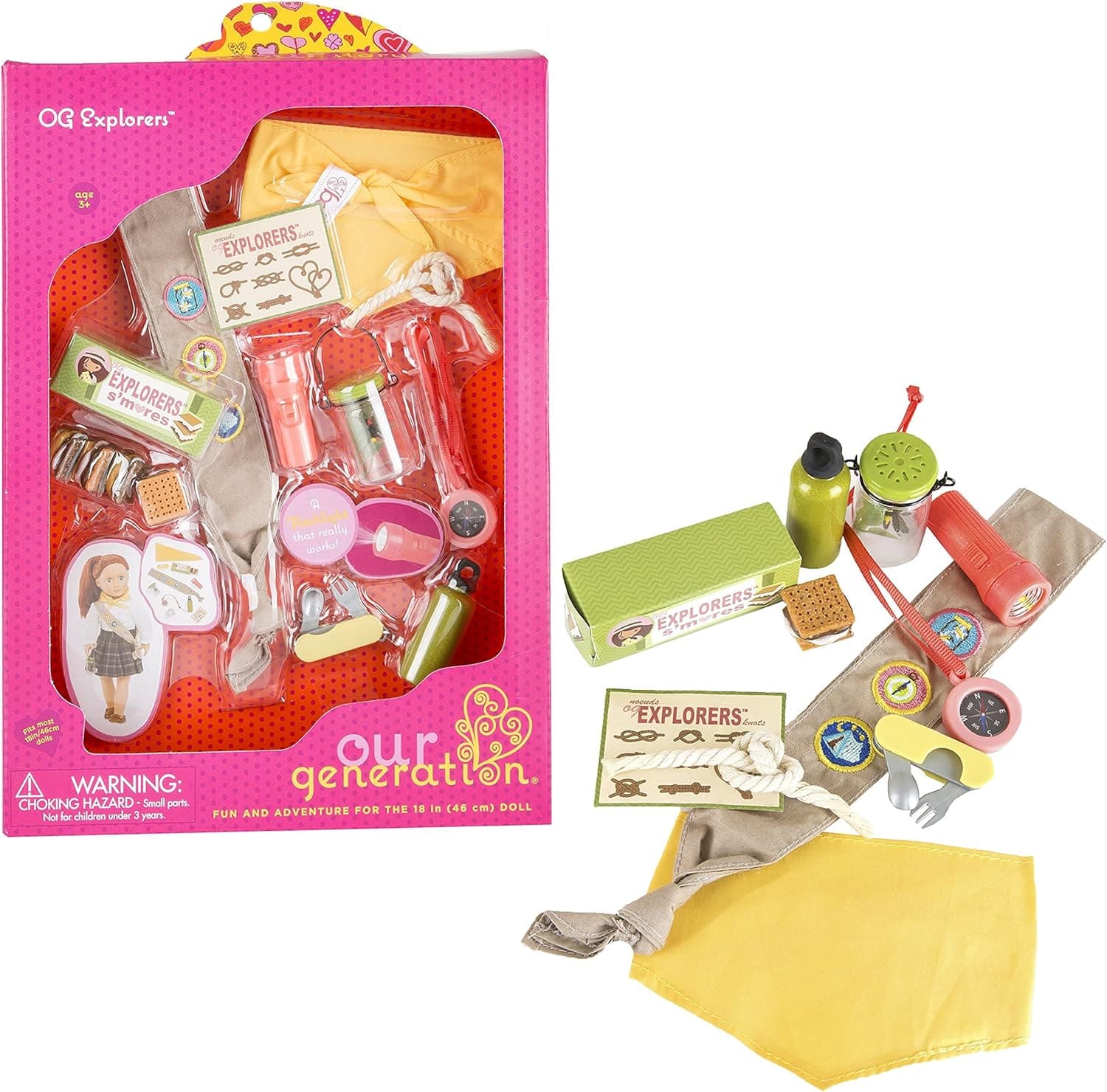 Our Generation OG Explorers Girl Scout Playset with 15 Accessories for 18-Inch Dolls