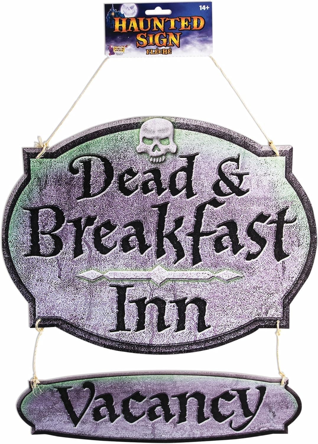 Forum Novelties 78957 Dead and Breakfast Sign, Silver (Pack of 12)