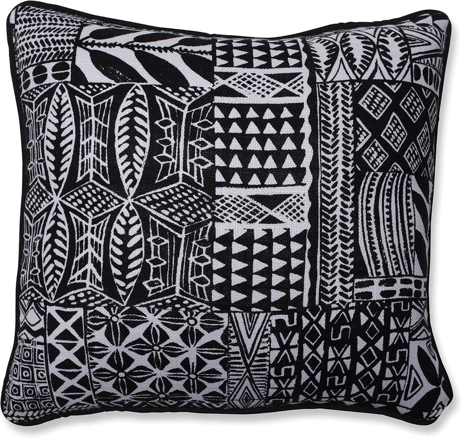 Pillow Perfect 618692 Imani Jet Throw Pillow, 16.5-inch, Black
