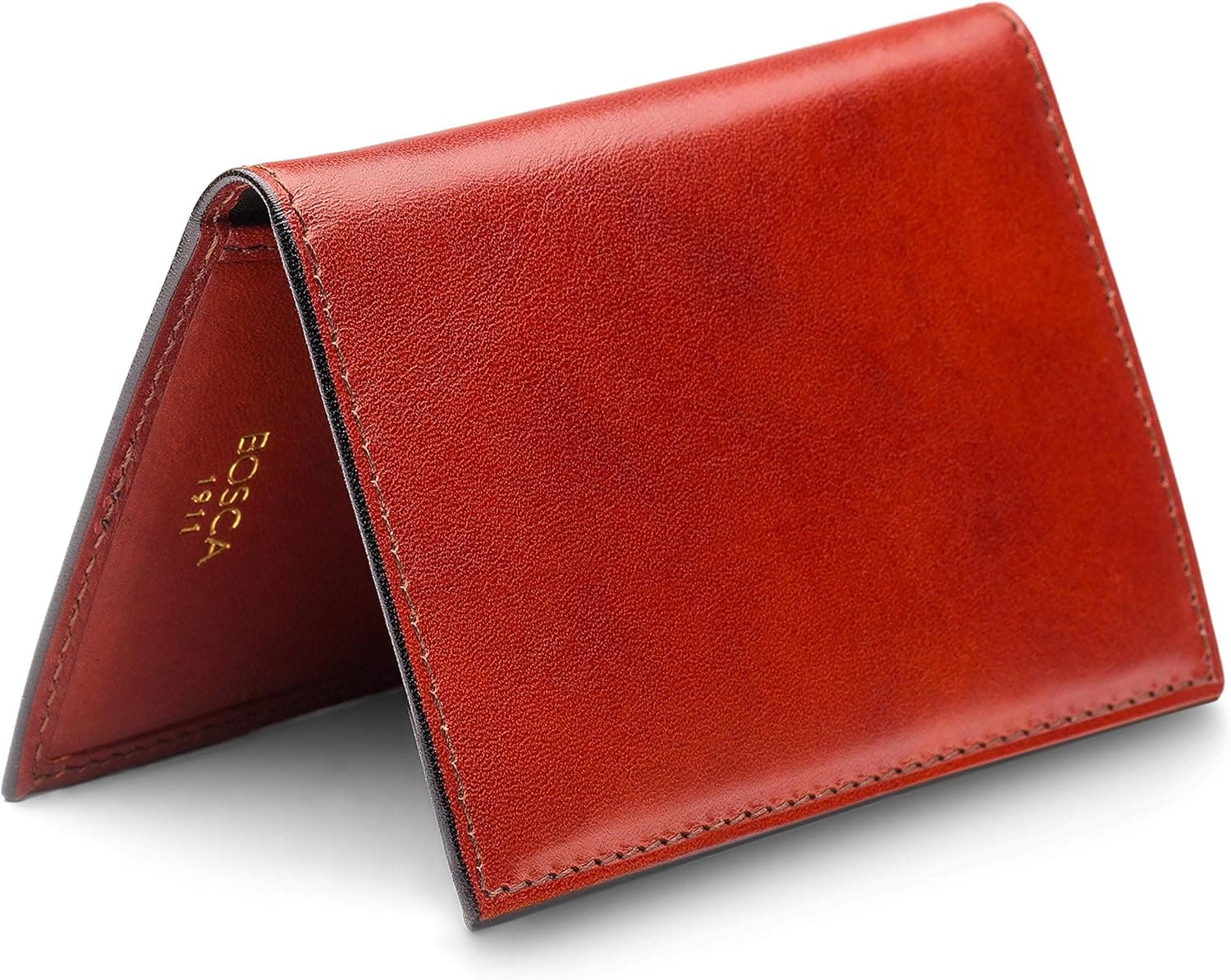 Bosca Old Collection-8 Pocket Credit Card Case, Cognac Leather