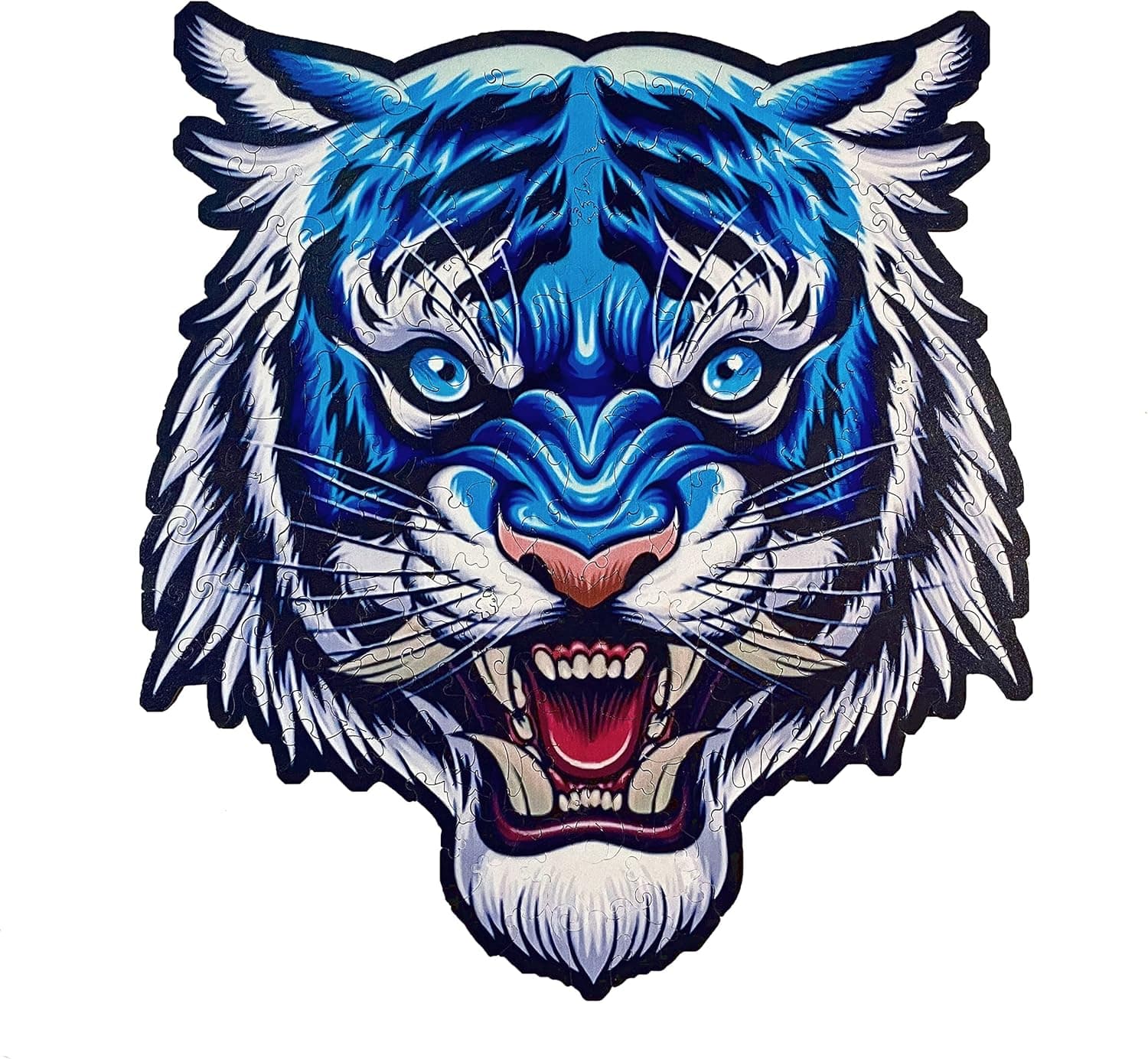 METLKE Wooden Puzzles for Adults,Tiger Shape Wooden Puzzle,168 pcs Irregular Unique Shape Wooden Jigsaw Puzzle, Animal Shape Wooden Puzzles, Best Puzzle Gift for Adults and Kids, 8.37 in x 9.45 in